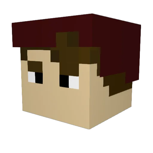 JackTea28 Minecraft avatar head, 3D render