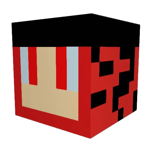 JackTheGamer2011 Minecraft avatar head, 3D render