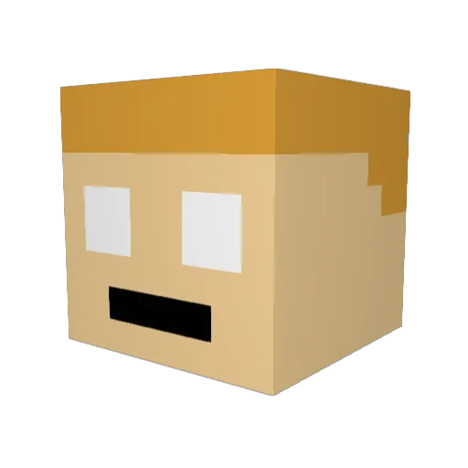 JackThePro0219 Minecraft avatar head, 3D render