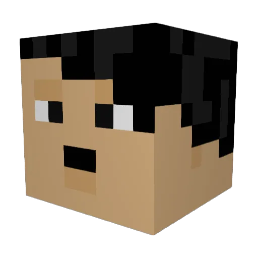 JackUK15 Minecraft avatar head, 3D render