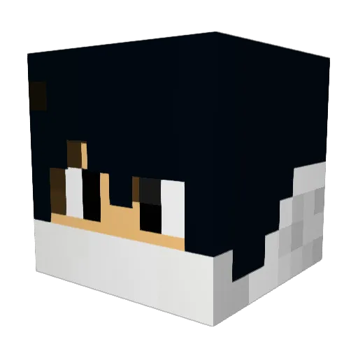 JackW08 Minecraft avatar head, 3D render
