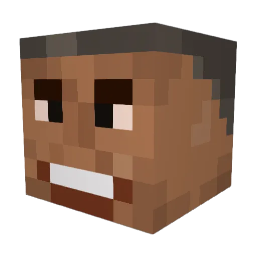 JackW42 Minecraft avatar head, 3D render