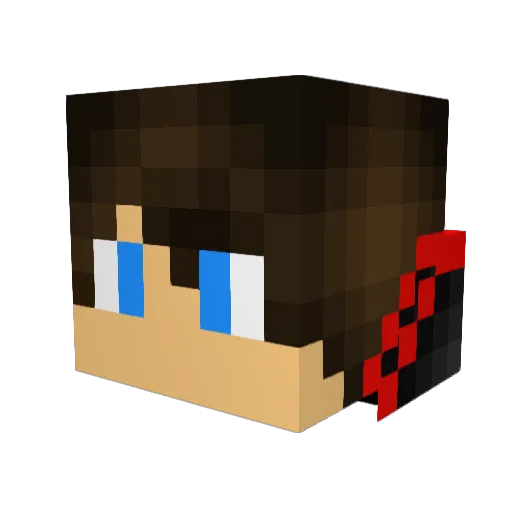 JackWag Minecraft avatar head, 3D render