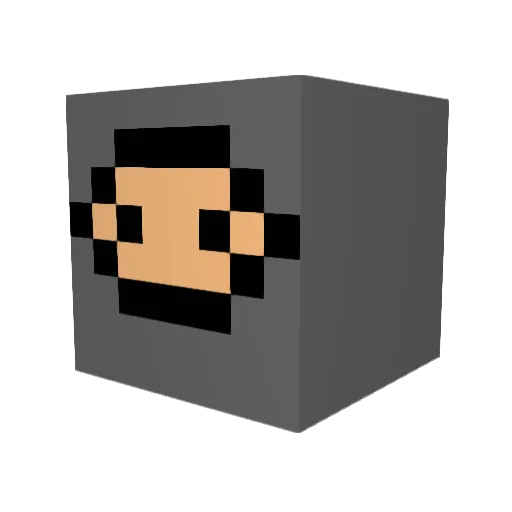 JackWarburton Minecraft avatar head, 3D render