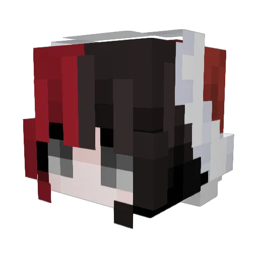 JackXAnime Minecraft avatar head, 3D render