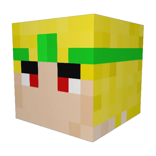 JackXBlades Minecraft avatar head, 3D render