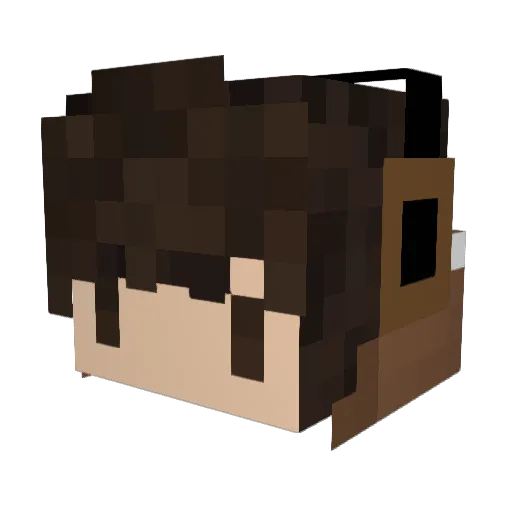 JackXCraft Minecraft avatar head, 3D render