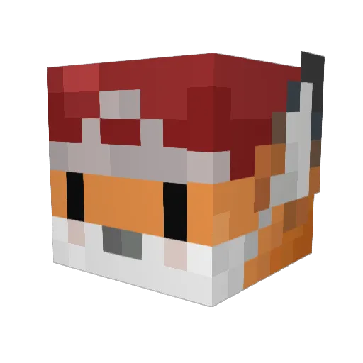 Jack_Corefox Minecraft avatar head, 3D render
