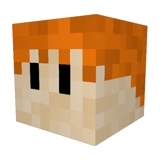 Jack_DDG Minecraft avatar head, 3D render