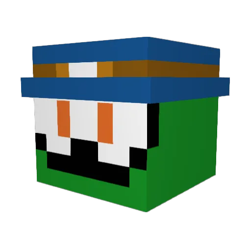 Jack_Dogars Minecraft avatar head, 3D render