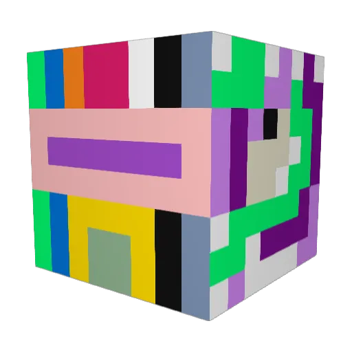 Jack_Dong Minecraft avatar head, 3D render