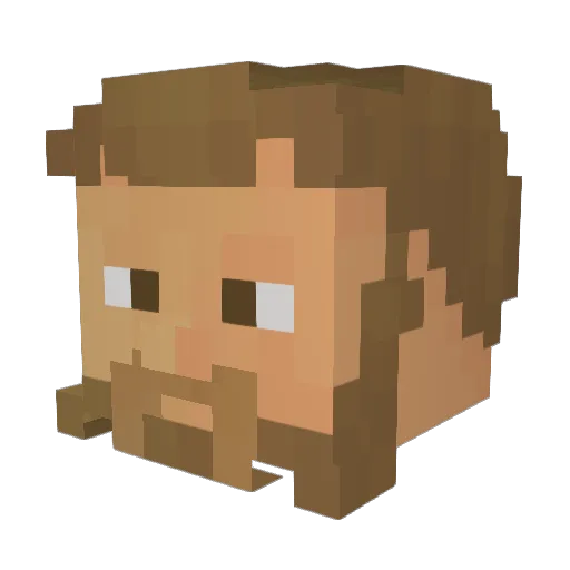 Jack_France Minecraft avatar head, 3D render