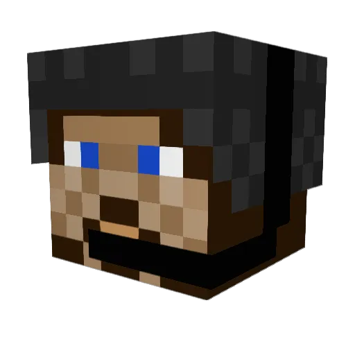 Jack_Splitter Minecraft avatar head, 3D render