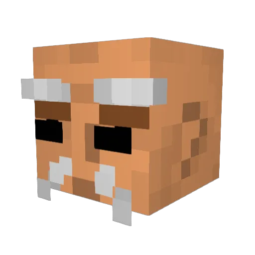 Jack_eChan Minecraft avatar head, 3D render