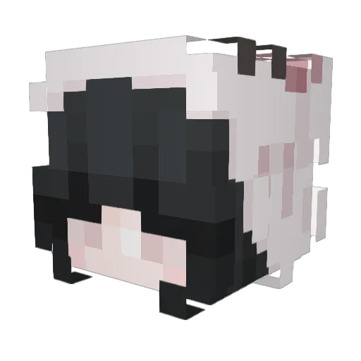 Jack_hhh Minecraft avatar head, 3D render