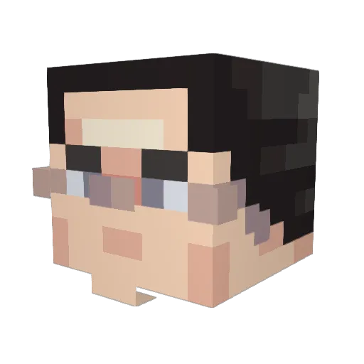 Jack_ma42069 Minecraft avatar head, 3D render