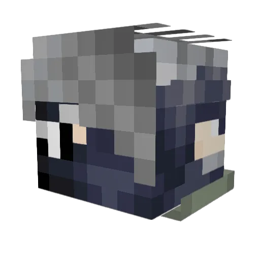 Jacka1l Minecraft avatar head, 3D render