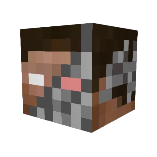 Jackadams1 Minecraft avatar head, 3D render