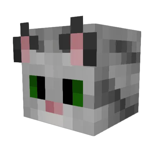 Jackahol Minecraft avatar head, 3D render