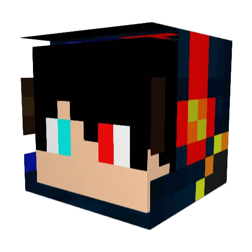 Jackal20081017 Minecraft avatar head, 3D render