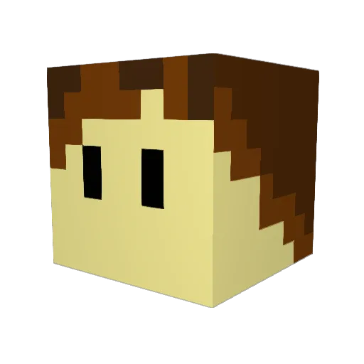 Jackalopie Minecraft avatar head, 3D render