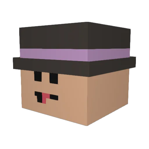 Jackalvlo Minecraft avatar head, 3D render