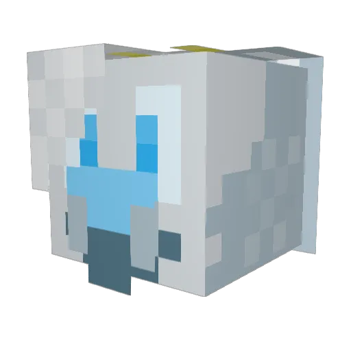 Jackaslope Minecraft avatar head, 3D render