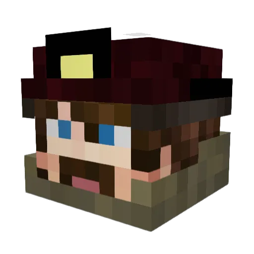 Jackattack7878 Minecraft avatar head, 3D render