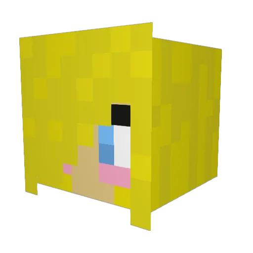 Jackblack40 Minecraft avatar head, 3D render