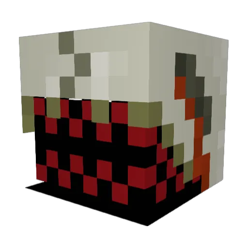 Jackblanck Minecraft avatar head, 3D render