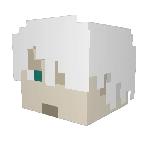 Jackbot3285 Minecraft avatar head, 3D render