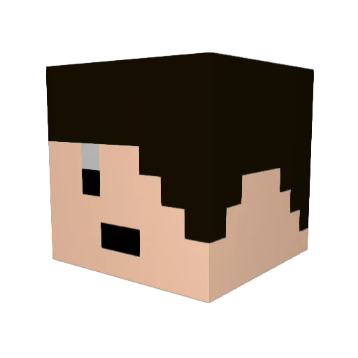 Jackbr888 Minecraft avatar head, 3D render