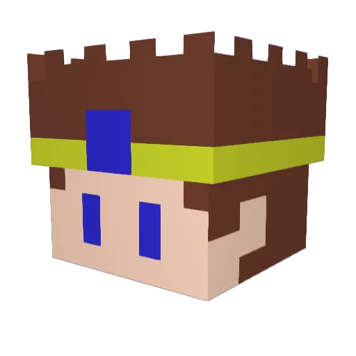 Jackconar Minecraft avatar head, 3D render