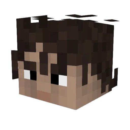 JackdavvD Minecraft avatar head, 3D render