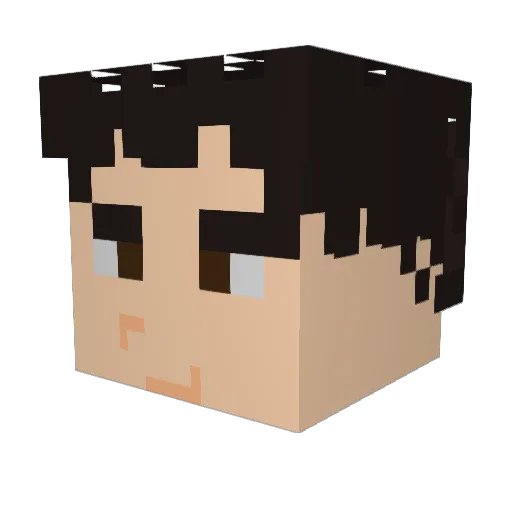 Jackdawwg Minecraft avatar head, 3D render