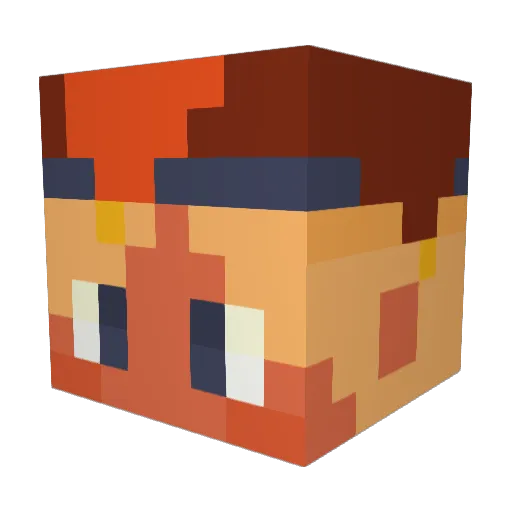 Jackeea Minecraft avatar head, 3D render