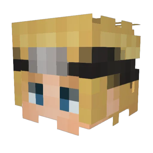 Jackelgreen Minecraft avatar head, 3D render