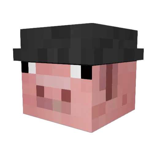 Jackelzz Minecraft avatar head, 3D render