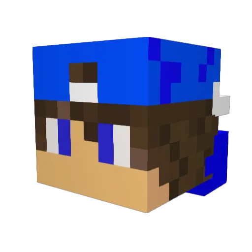 Jackennator Minecraft avatar head, 3D render