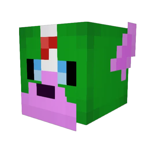 Jacketry Minecraft avatar head, 3D render