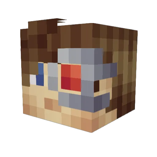Jackflap101 Minecraft avatar head, 3D render