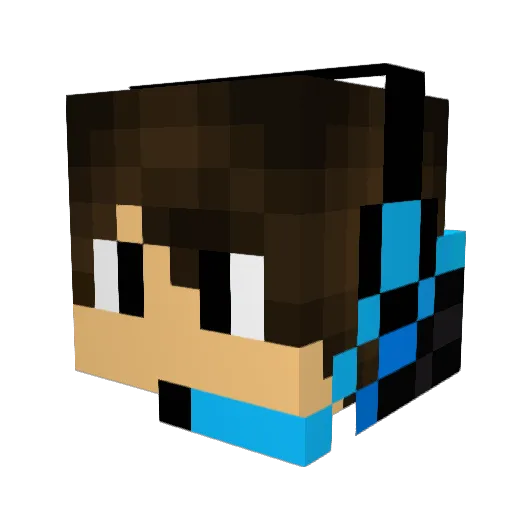 Jackgamer Minecraft avatar head, 3D render