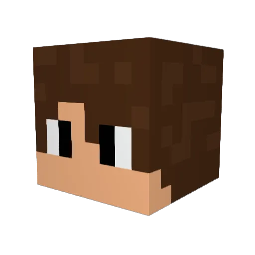 JackiHarrision Minecraft avatar head, 3D render