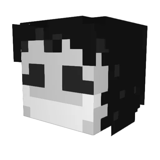 Jackic_Official Minecraft avatar head, 3D render