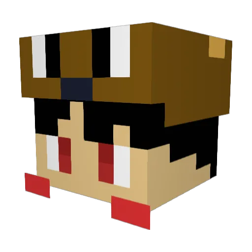 Jackie0125 Minecraft avatar head, 3D render