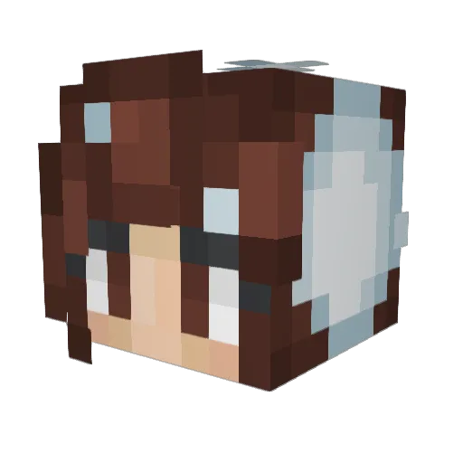 Jackie33 Minecraft avatar head, 3D render