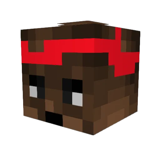JackieChannn Minecraft avatar head, 3D render