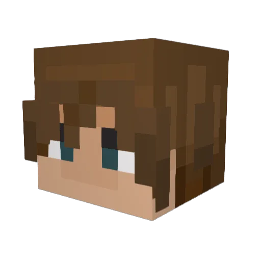 JackieFuture Minecraft avatar head, 3D render