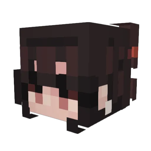Jackie_the Minecraft avatar head, 3D render