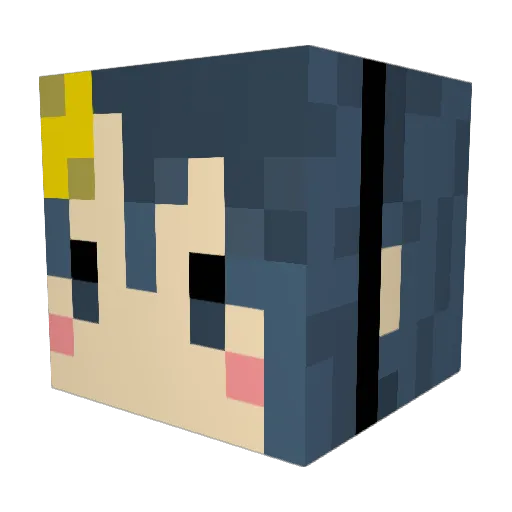 Jackiee___ Minecraft avatar head, 3D render